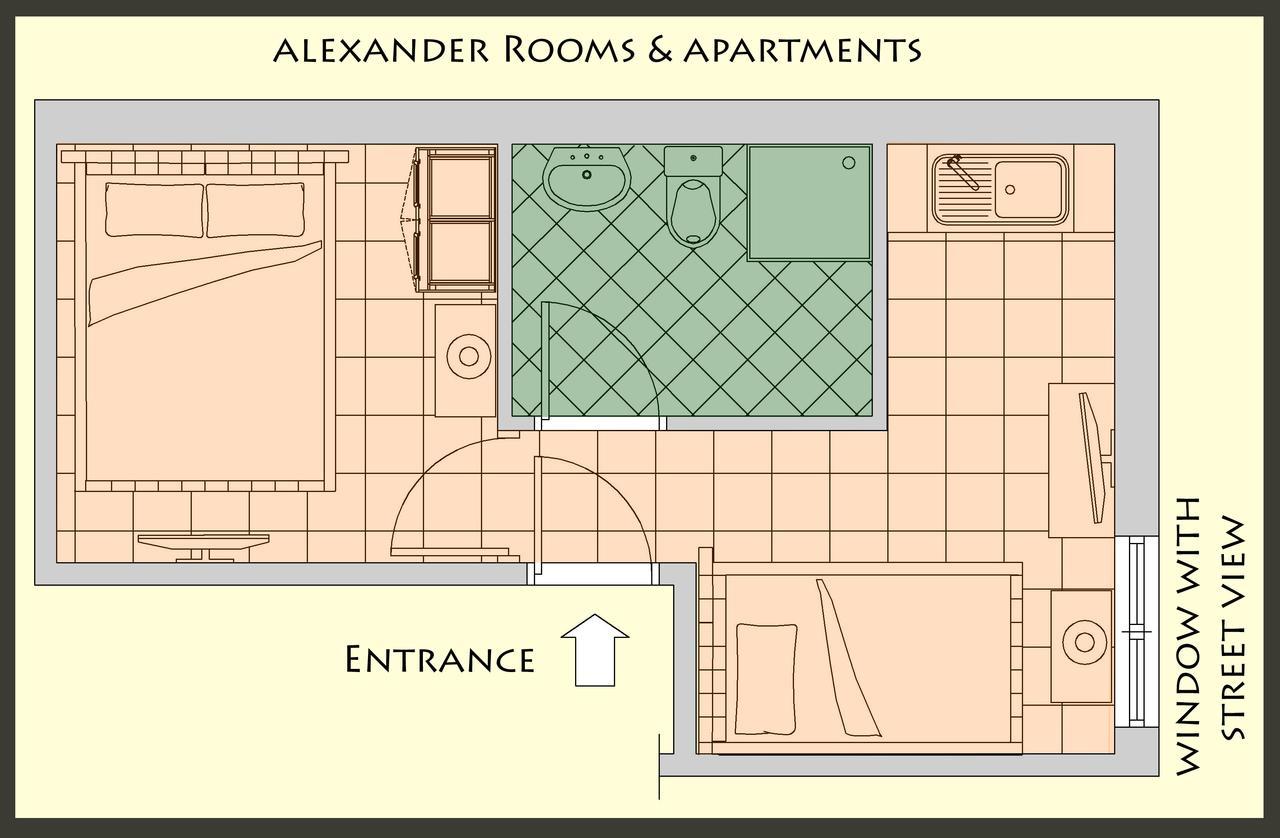Alexander Rooms & Apartments إيغومينيتسا الغرفة الصورة