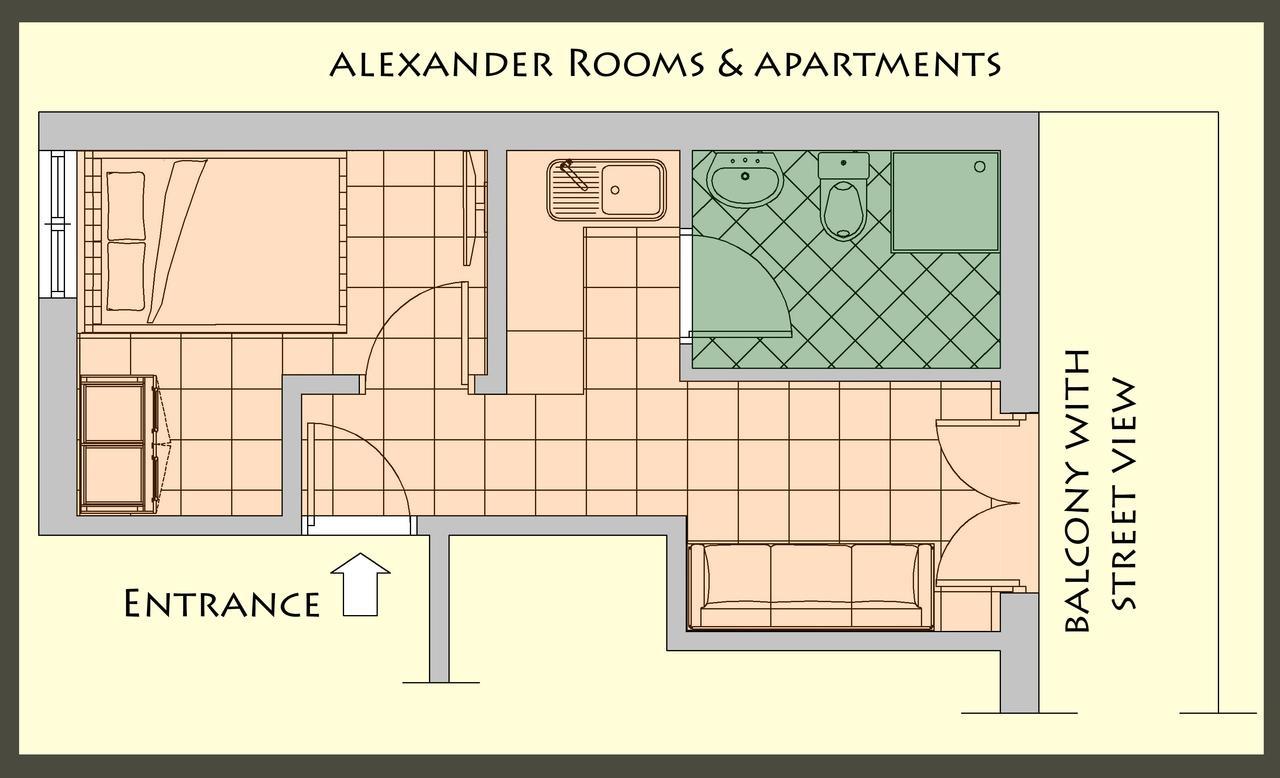 Alexander Rooms & Apartments إيغومينيتسا الغرفة الصورة