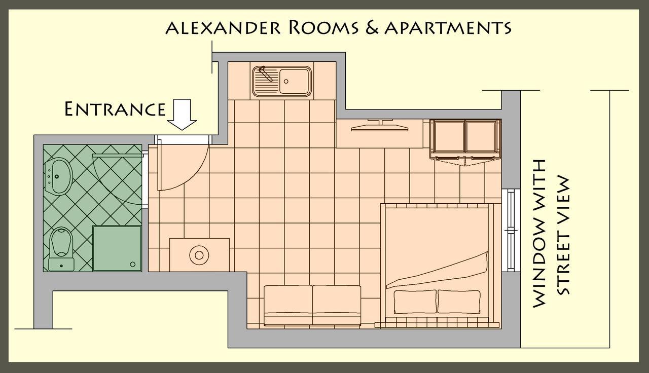 Alexander Rooms & Apartments إيغومينيتسا الغرفة الصورة